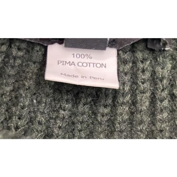 Bullock & Jones Pullover Crewneck Sweater Size L Pima Cotton Dark Green - Picture 7 of 7